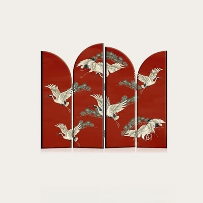 Décoration de bureau pliable « Grue à couronne rouge rurale »