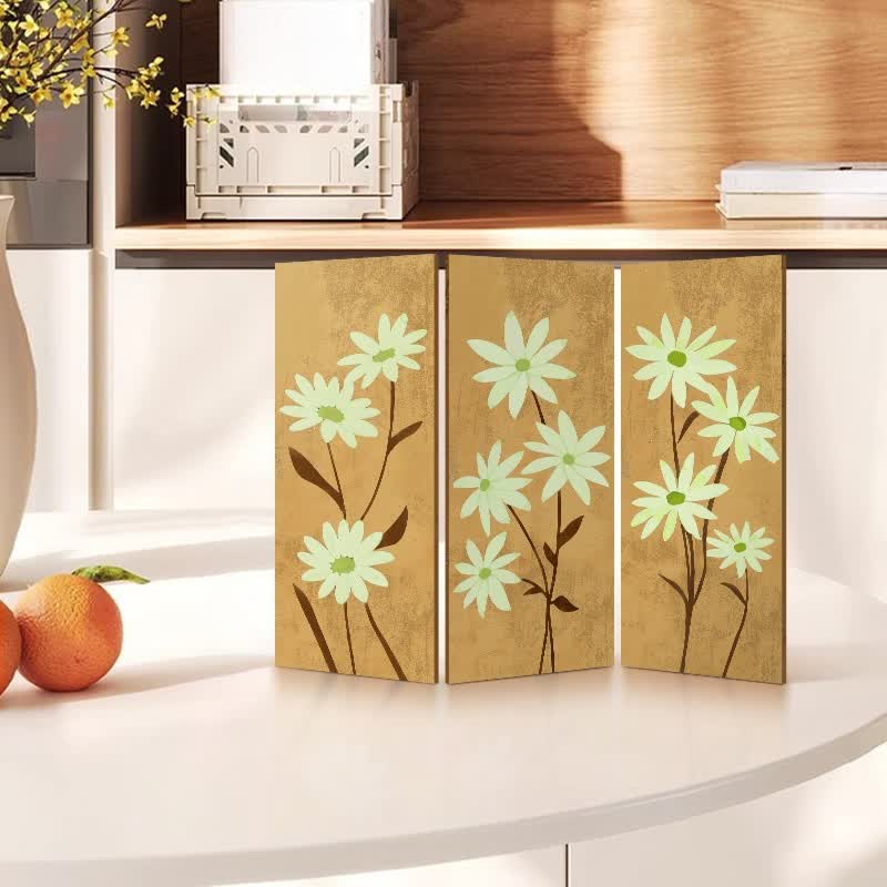 Décoration de bureau pliable en acrylique floral