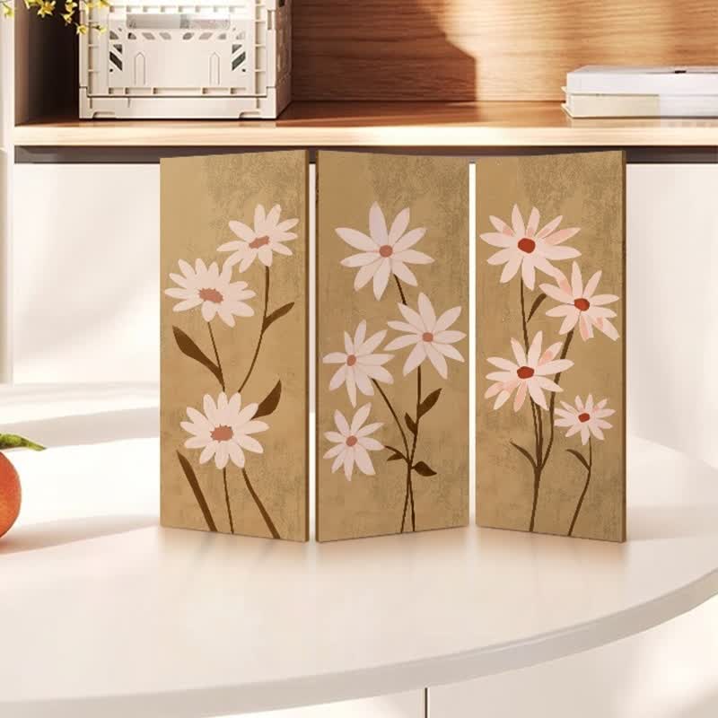 Décoration de bureau pliable en acrylique floral