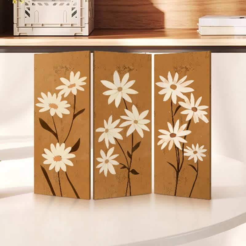 Décoration de bureau pliable en acrylique floral