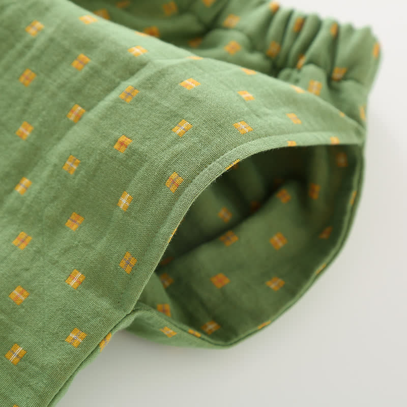 Ensemble pyjama en gaze de coton doux avec patte de boutonnage