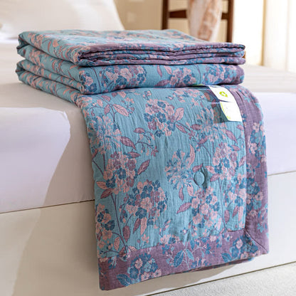 Couette en gaze double épaisseur en coton teint en fil