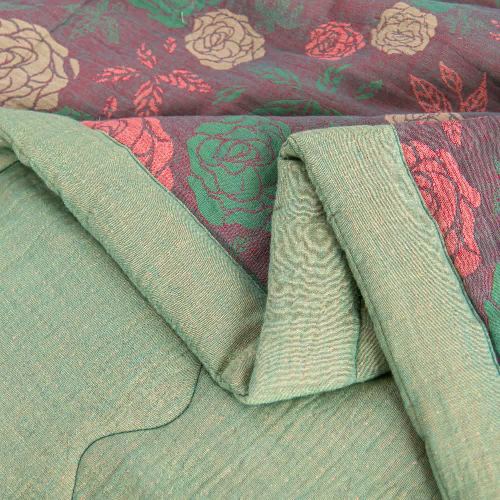 Linge de lit confortable en gaze de coton au style rose vintage