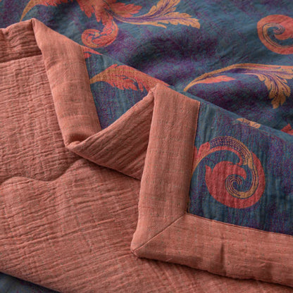 Linge de lit rétro respirant et confortable en gaze de coton