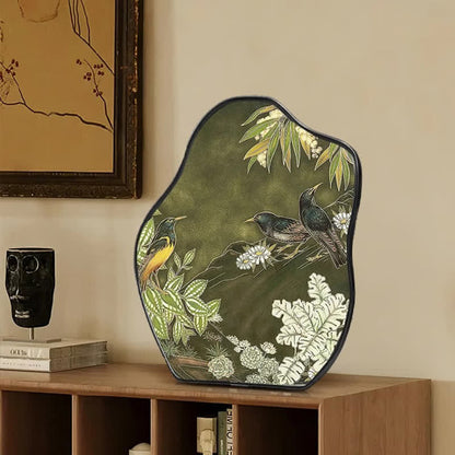 Ornement de bureau en forme d'oiseau floral