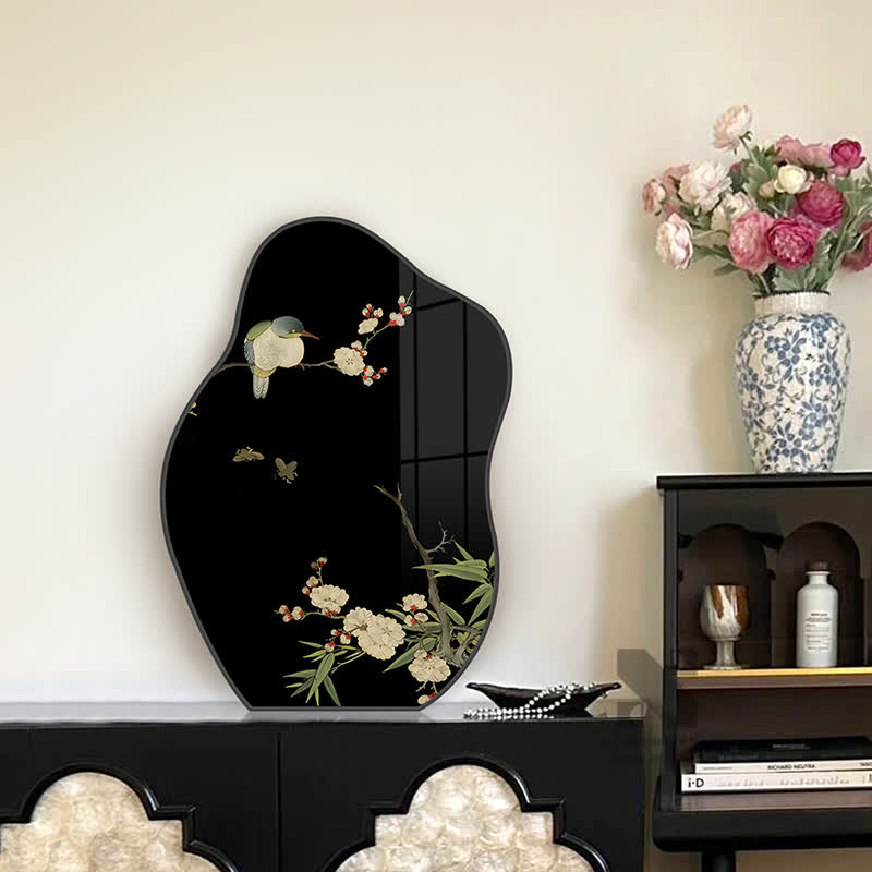 Décoration de bureau en forme de pie rurale