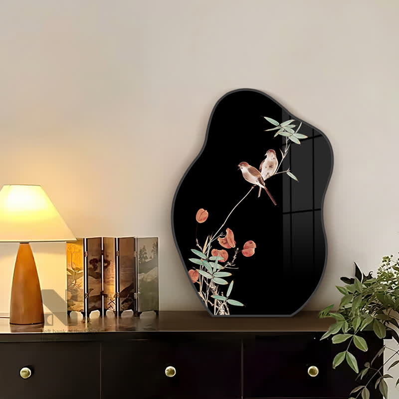 Décoration de bureau en forme de pie rurale