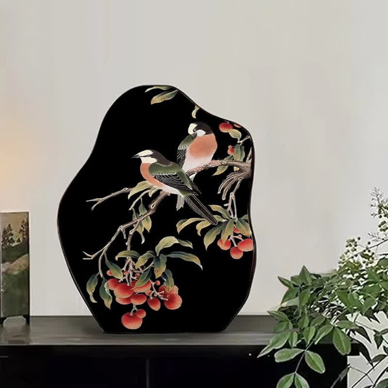 Décoration de bureau en forme de pie rurale