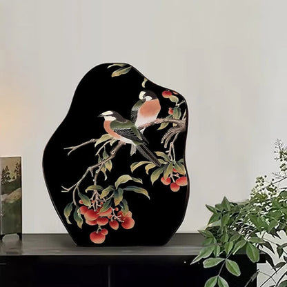 Décoration de bureau en forme de pie rurale