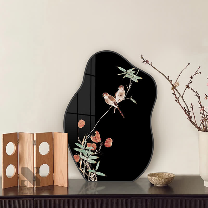 Décoration de bureau en forme de pie rurale