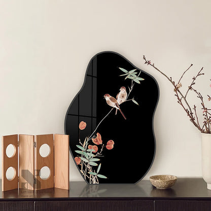 Décoration de bureau en forme de pie rurale