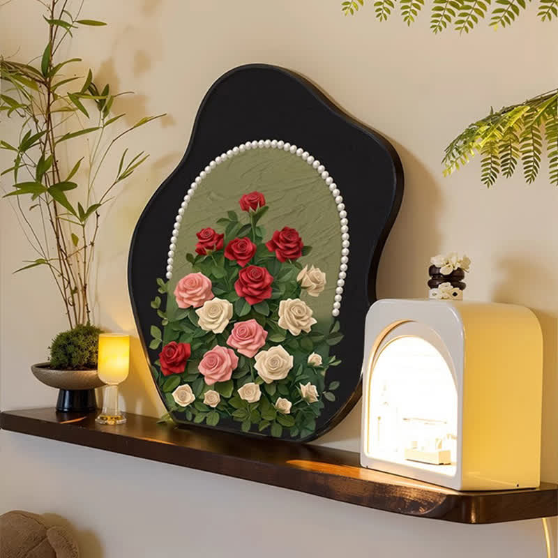 Décoration de bureau en forme de rose rurale