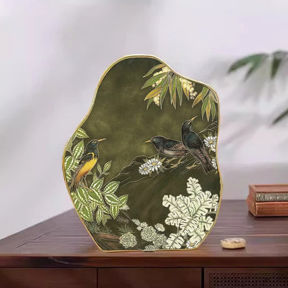 Ornement de bureau en forme d'oiseau floral