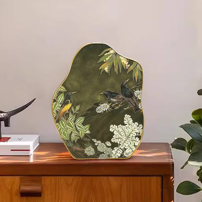Ornement de bureau en forme d'oiseau floral