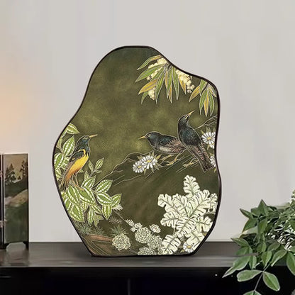 Ornement de bureau en forme d'oiseau floral