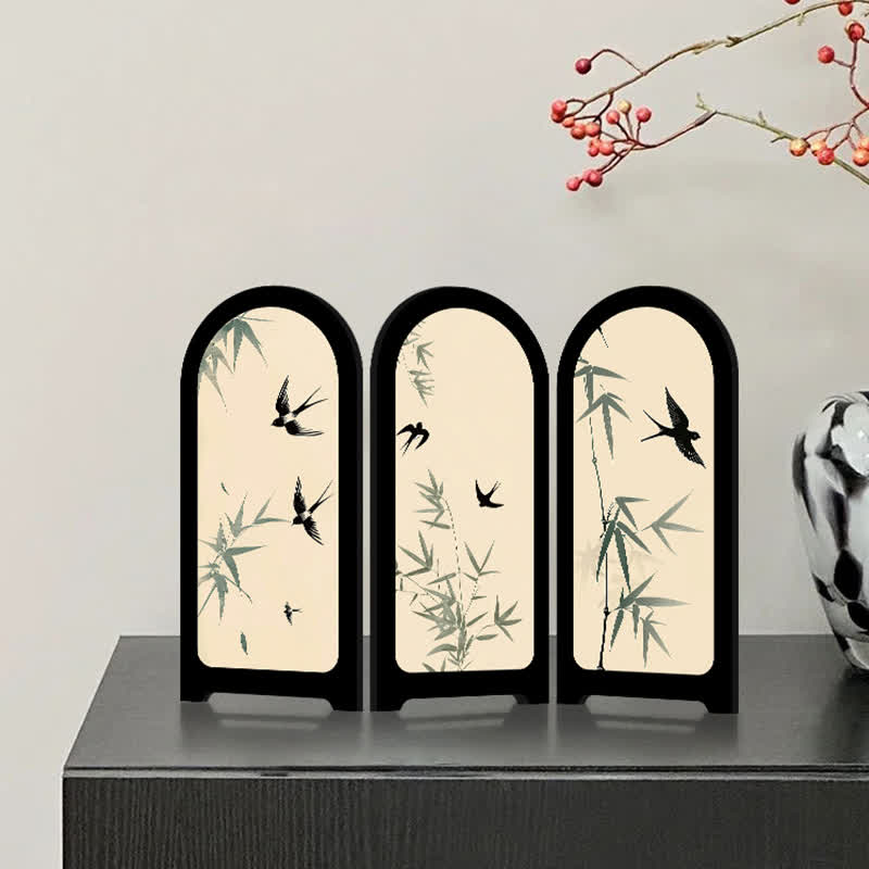 Ornement d'oiseau de fleur pliable pour la décoration de la maison