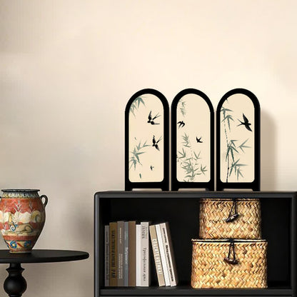 Ornement d'oiseau de fleur pliable pour la décoration de la maison