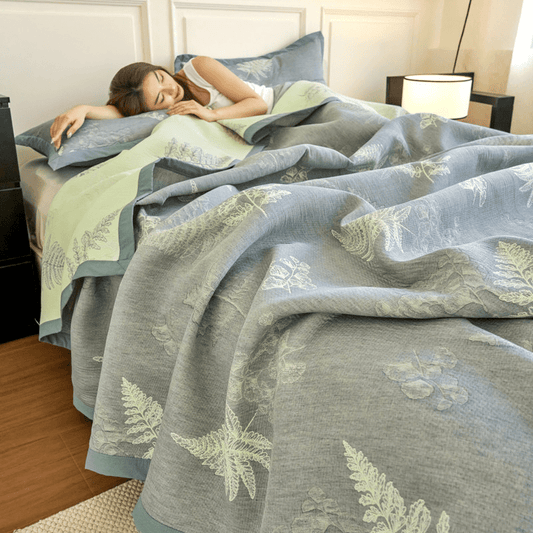 Couette légère en gaze de coton douce de style campagnard