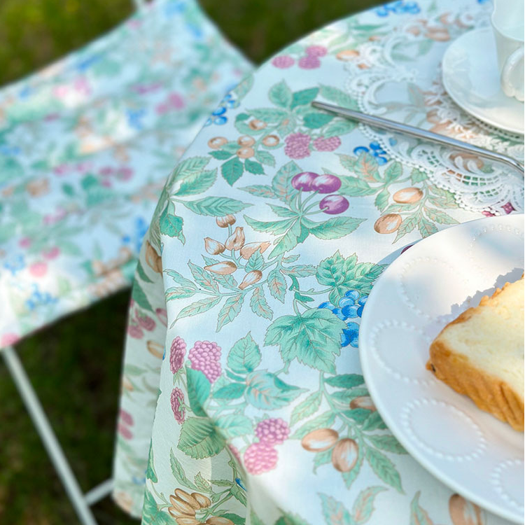 Nappe de pique-nique champêtre en pur coton