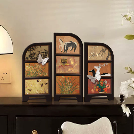 Décoration de bureau pliable style rétro rural