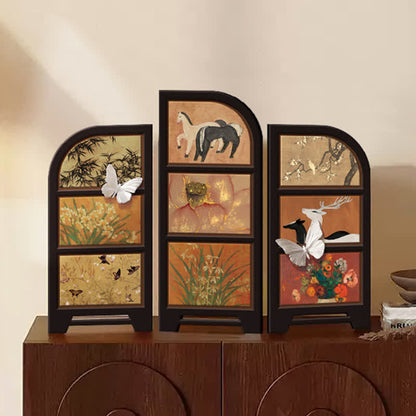 Décoration de bureau pliable style rétro rural