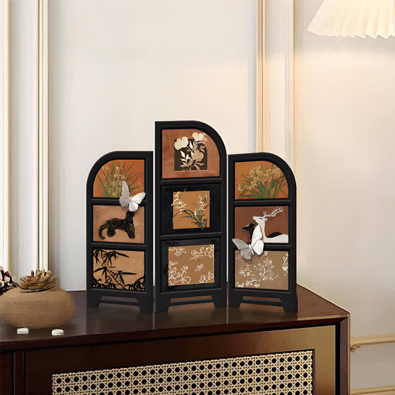 Décoration de bureau pliable style rétro rural