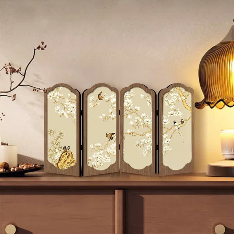Décoration de bureau pliable de style rétro floral