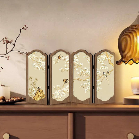 Décoration de bureau pliable de style rétro floral