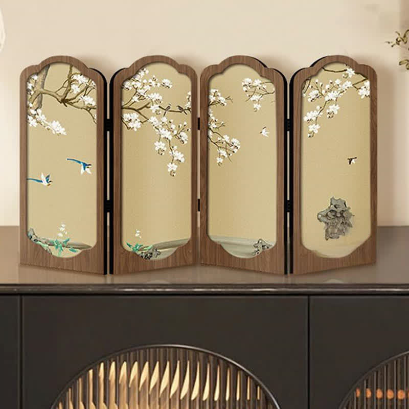 Décoration de bureau pliable de style rétro floral