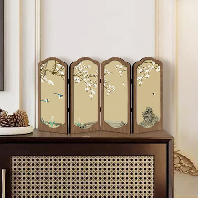 Décoration de bureau pliable de style rétro floral