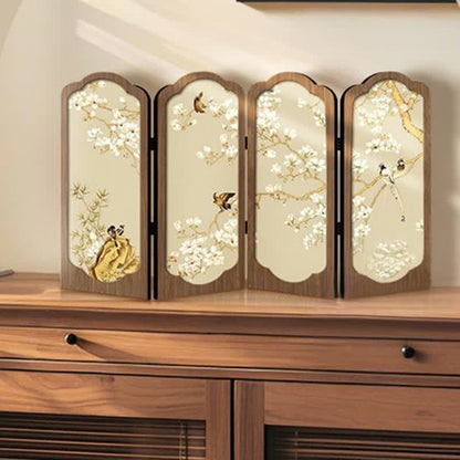 Décoration de bureau pliable de style rétro floral