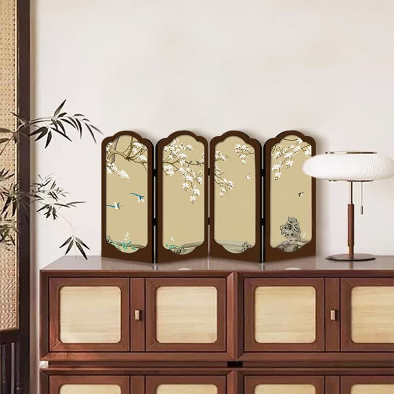 Décoration de bureau pliable de style rétro floral