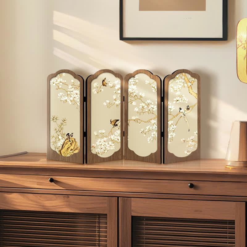 Décoration de bureau pliable de style rétro floral
