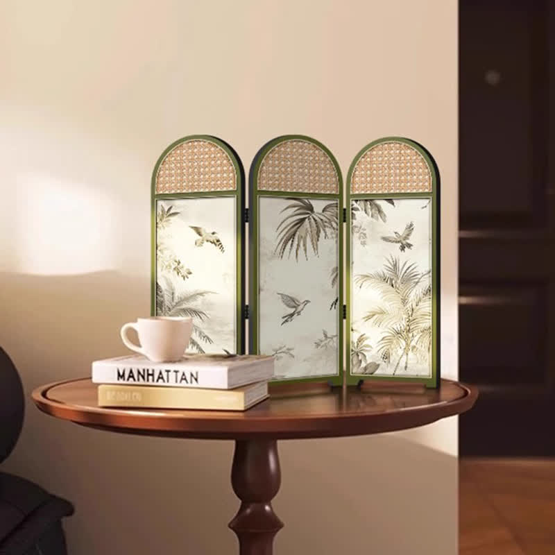 Décoration de bureau pliable en bois avec oiseau volant