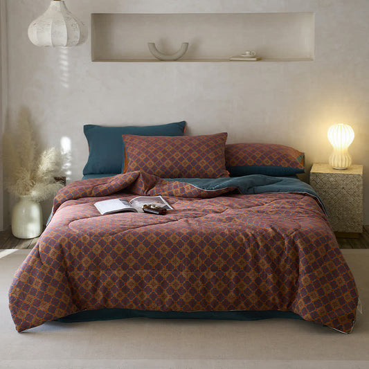 Linge de lit jacquard confortable de style vintage en gaze de coton