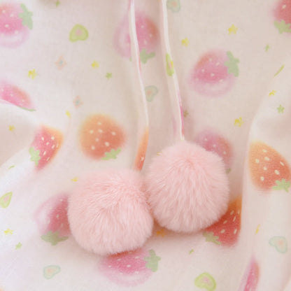 Vêtements de nuit en gaze de coton fraise rafraîchissante