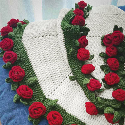 Bouquet de couverture de roses au crochet fait main