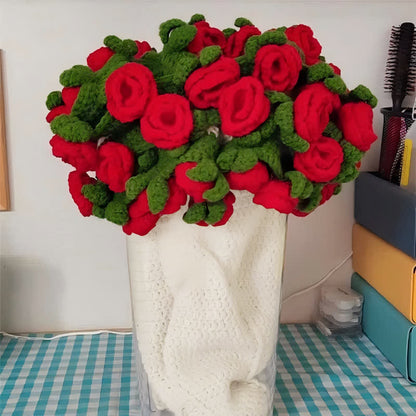 Bouquet de couverture de roses au crochet fait main