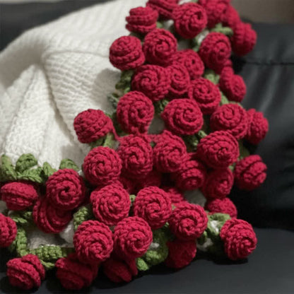 Bouquet de couverture de roses au crochet fait main