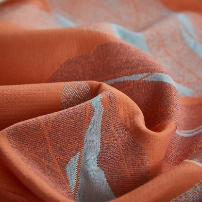 Couette réversible et respirante avec motif de feuilles jacquard