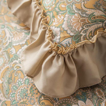 Linge de lit matelassé doux en fibre lyocell de style vintage