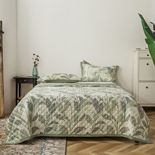 Linge de lit matelassé Refresh Leaf en fibre lyocell