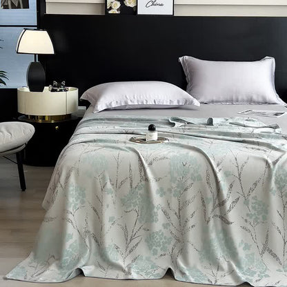 Couette simple et respirante en fibres de bambou de style rural