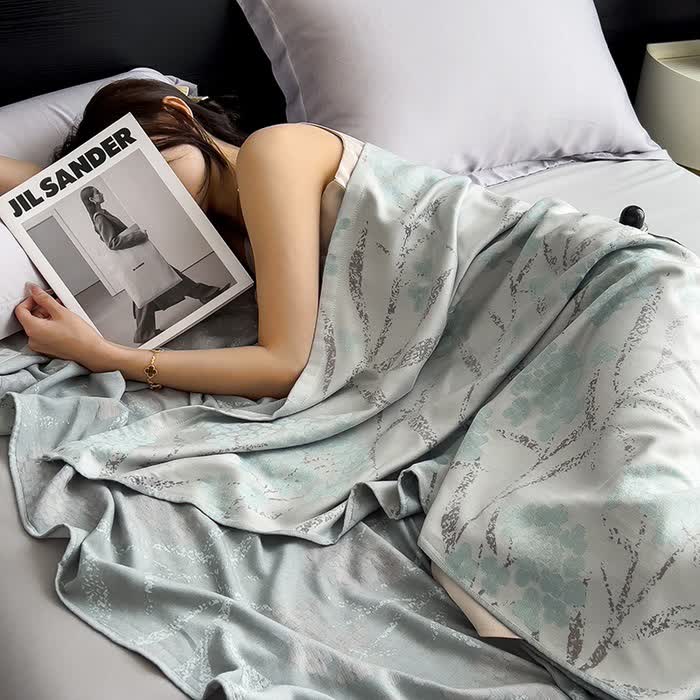 Couette simple et respirante en fibres de bambou de style rural