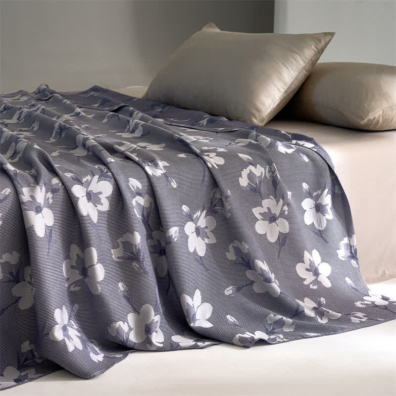 Couette en lyocell respirante à motif floral rétro