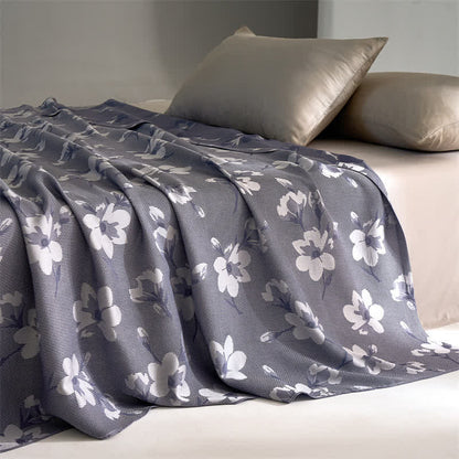 Couette en lyocell respirante à motif floral rétro