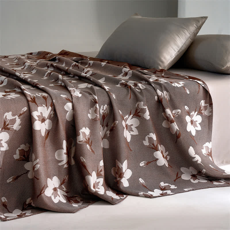 Couette en lyocell respirante à motif floral rétro