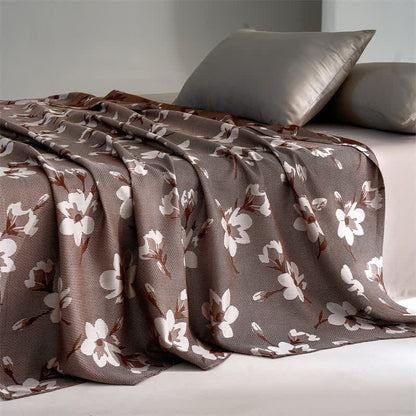 Couette en lyocell respirante à motif floral rétro