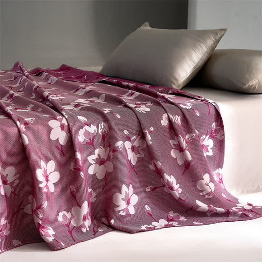 Couette en lyocell respirante à motif floral rétro