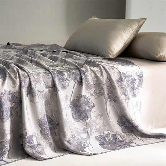 Couette respirante et douce en fibre lyocell avec motif floral